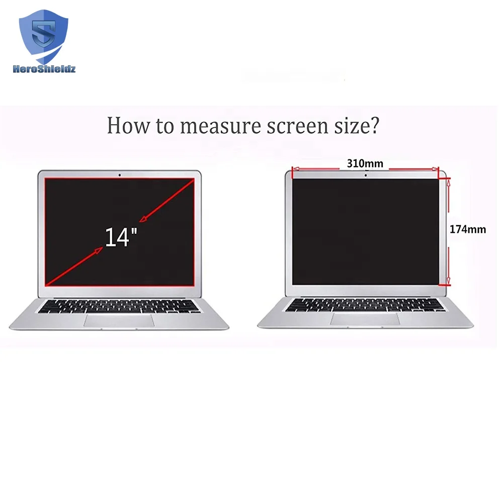 Manufacture Price Anti-Glare Laptop Privacy Filter for 15' Widescreen Display, Removable Anti Peep/Spy Protective Shield Film