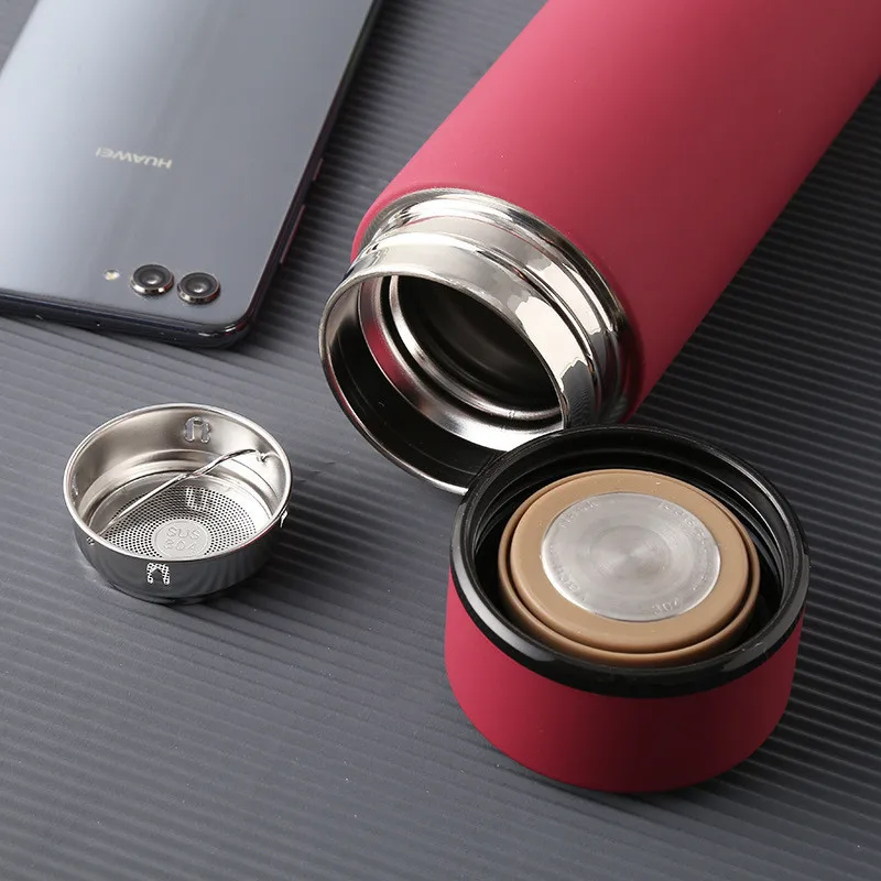 Double Wall Stainless Steel Led Temperature Display With Reminder To Drink Smart Water Bottle