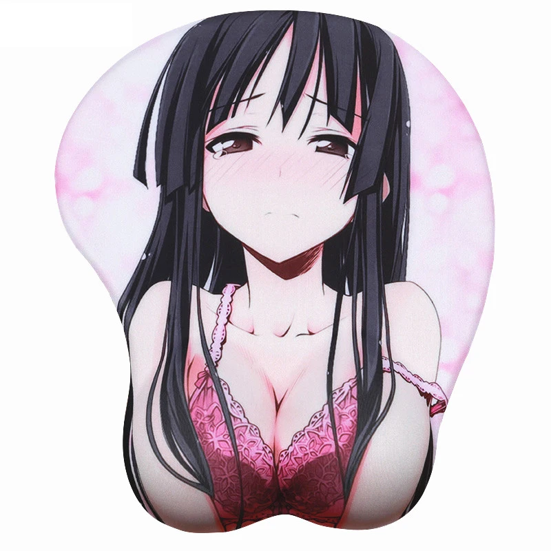Silicone anime 3d mouse pad breast mouse pad