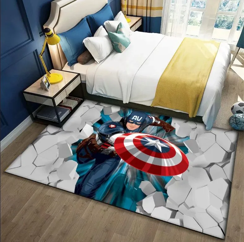 Kids Cartoon Play Mat Carpet Washable Baby Play Gym Mat Durable Easy Clean Waterproof With Polyester Fabric For Kids Bed Room