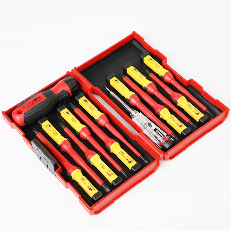 Professional Repair Tool Magnetic 13PCS 1000V VDE Insulated Electrician Screwdriver Set