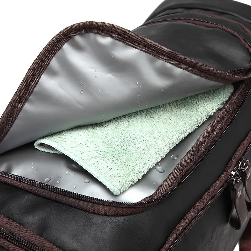 Pu Leather Duffel Bag Gym Fitness Bag For Men Custom Logo Mens Duffel Bag Oem