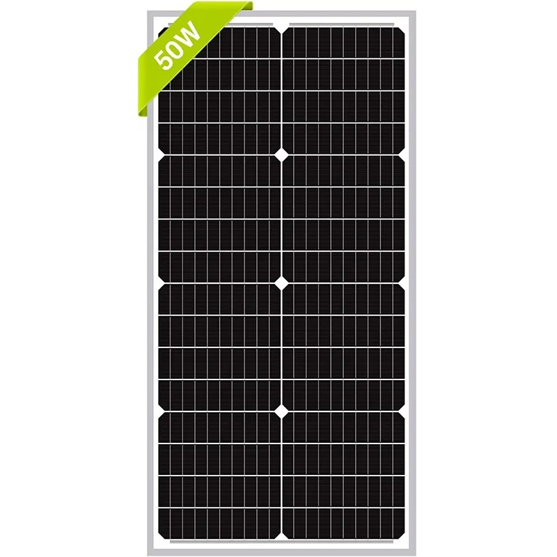 Price of Solar Panel 50watt For Battery Charging of Boat RV 50Watts 12 Volts Monocrystalline PV Module 50w 12v Solar Panel