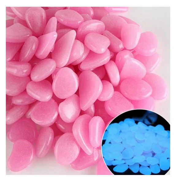 multi color resin luminous pebbles stone garden  decorations gifts
