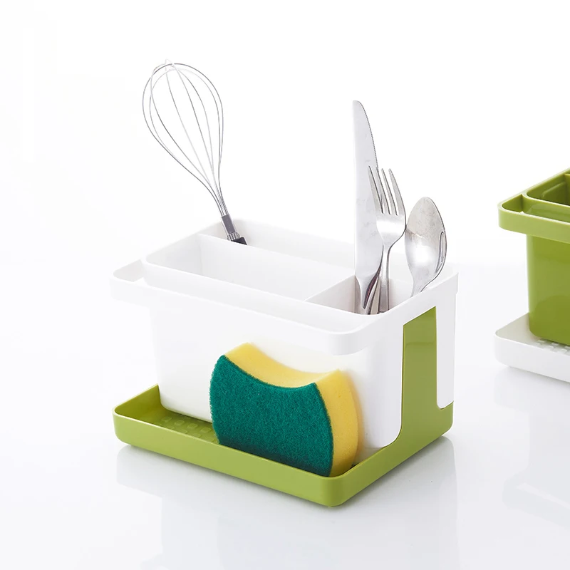 Kitchen Storage Rack Sink Basket Caddy Soap Holder Drain Rack Sponge Towel Holder