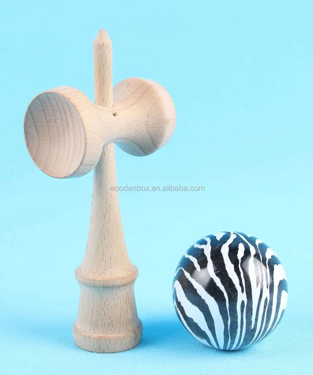 Zebrano деревянная игрушка кендама с буком для оптовой продажи