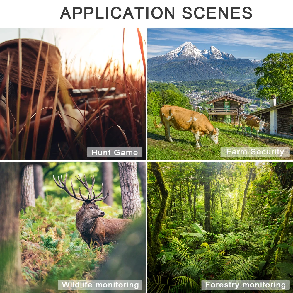 SIM Card Outdoor 18650 Battery Hunting Camera LTE Infrared Night Vision Trail Camera SMS MMS CCTV 4G Deer Camera Drone Hunting