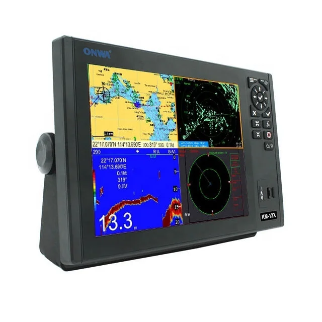 ONWA 12 дюймов KM-12X (новинка) 5-в-1 морские GPS + плоттер АИС класса B Fish Finder морской радар функция