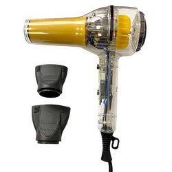Professional Creative Green Transparent Hair Dryer 2000W Negative Ion Blow Dryer Hair Care Salon Barber