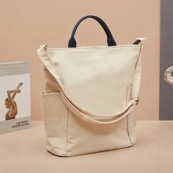 Custom Print White Fashion Travel Canvas Bags Tote Bag Shopping Original Design Grocery Bag Pures Shopper