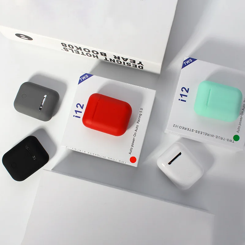 OEM/ODM Пользовательский логотип i12 Спортивные Беспроводные наушники Heavy Bass Наушники с микрофоном беспроводные наушники гарнитура для телефона