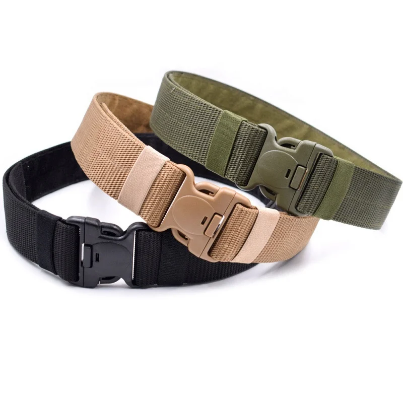 5.5cm Nylon PP Web Training Men Duty Outdoor Adjustable Fabric Belt with Plastic Quick Release Buckle