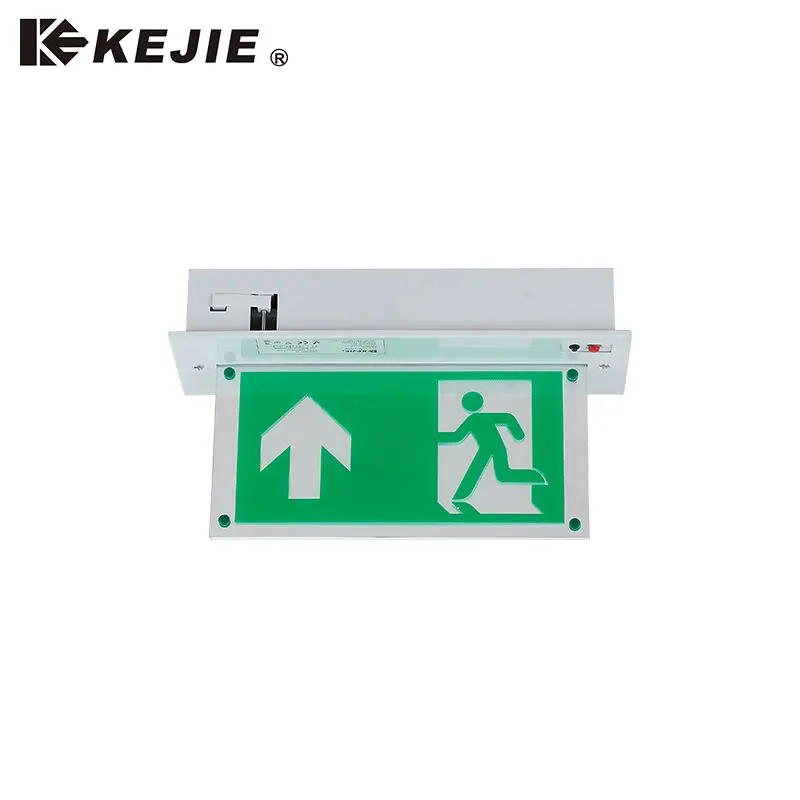 Kejie Hot Sale Battery Back Up Ceiling Mounted Led Emergency Exit Sign Light