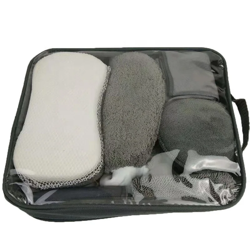 2021 Multi-function portable 9pcs car other auto care washer sponge car cleaning tools set kit