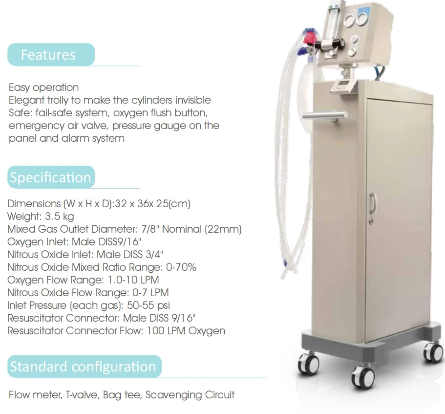 Medical or food grade s8800b n2o dental nitrous oxide sedation system machine dental unit 580g laughing gas for sale canister