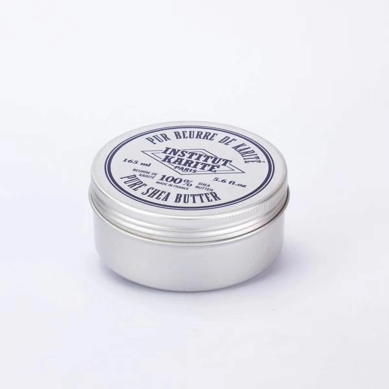 Round silver metal tin/wide aluminum candle tin jar