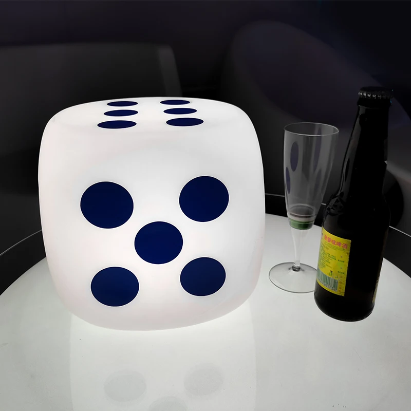 Hire illuminated led cube chair/rechargeable  led cube chair for seat