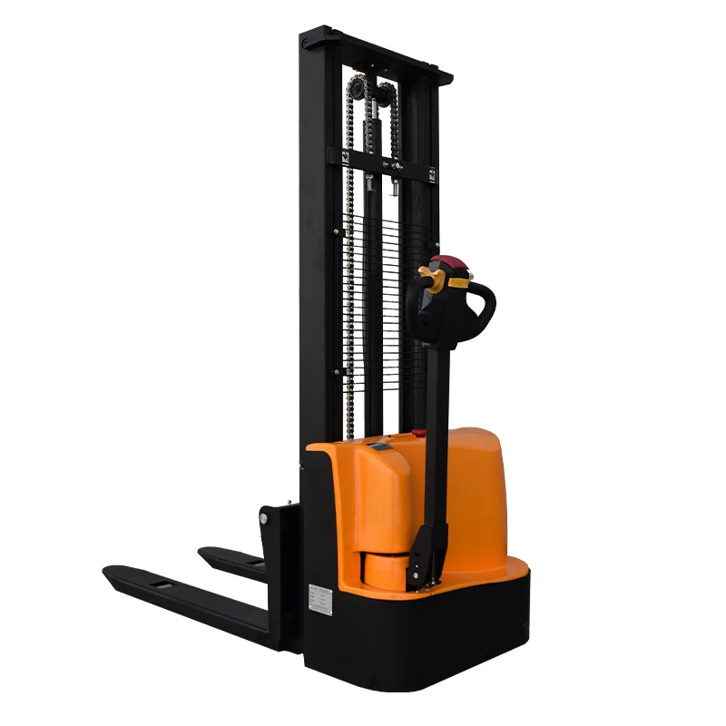 Walkie Rider type 2.5 meter  full electric stacker forklift 1t 1.5t 2t electric pallet truck for shop