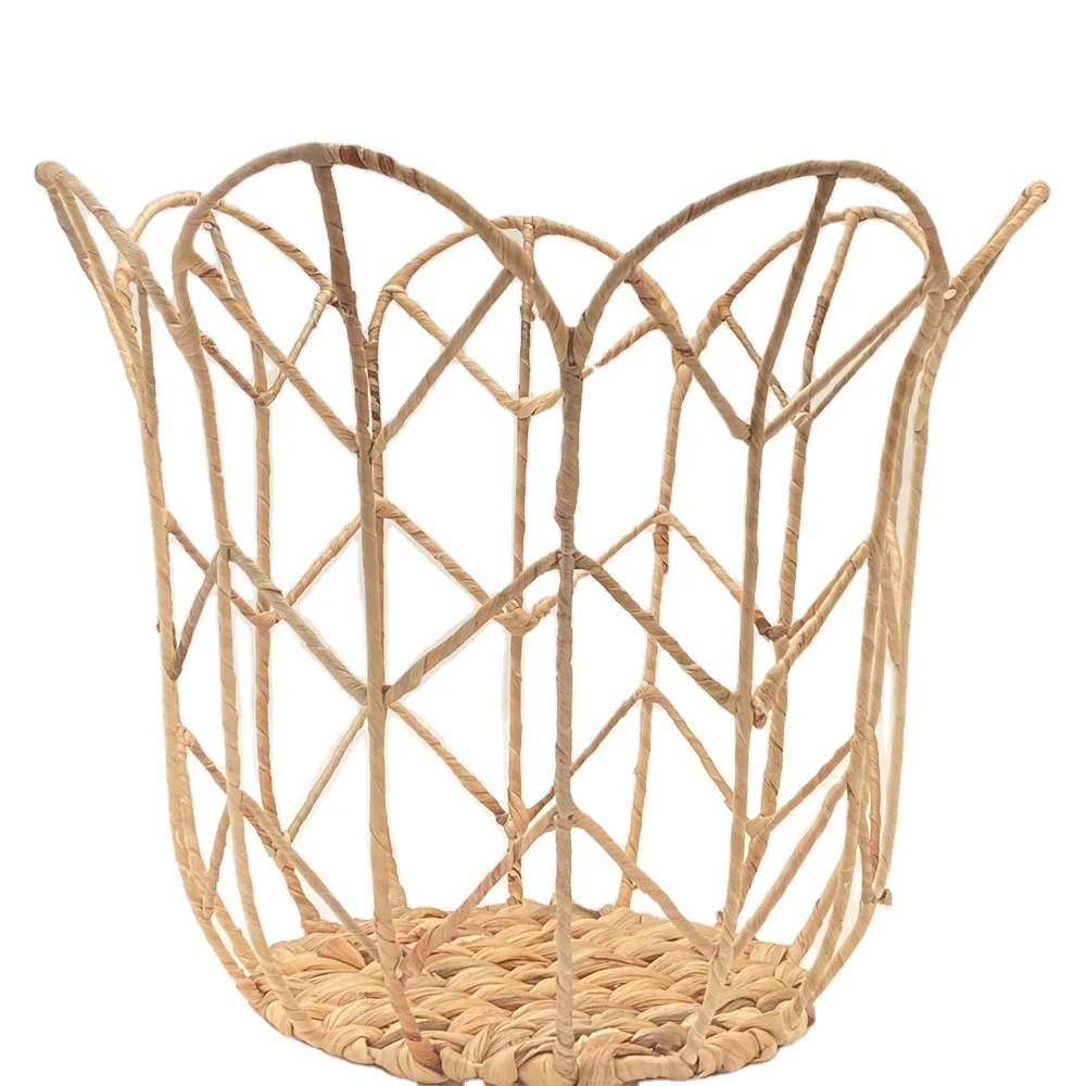 1pc handmade rattan Laundry Basket Natural Woven rattan  Rattan Laundry Hamper For Laundry Organizing Clothes