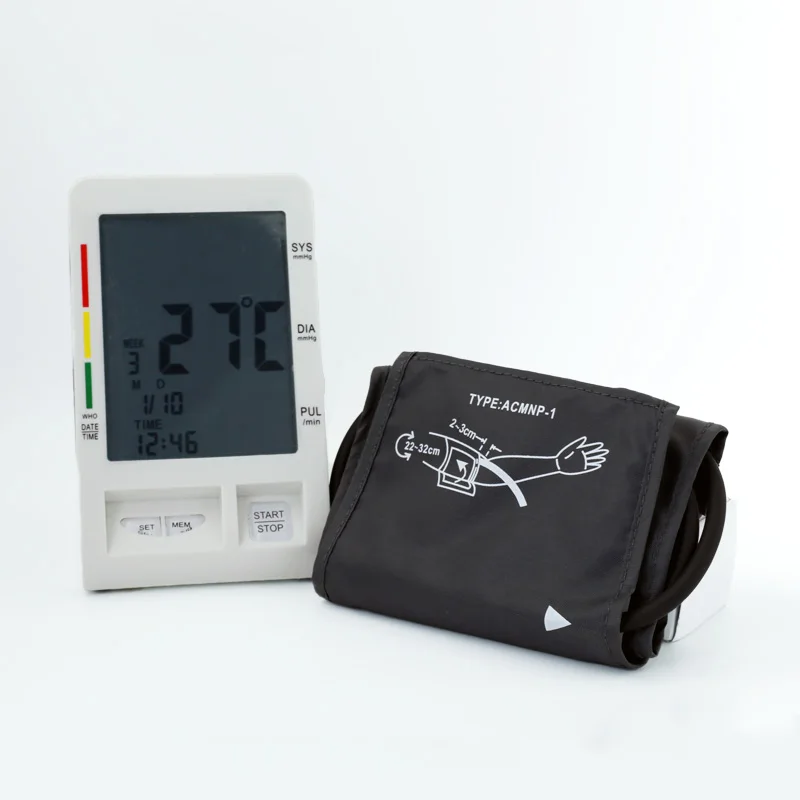 SZMIQU Medical Portable Automatic Upper Arm BP Machine Sphygmomanometer BP Monitor Digital Blood Pressure Monitor With bigscreen