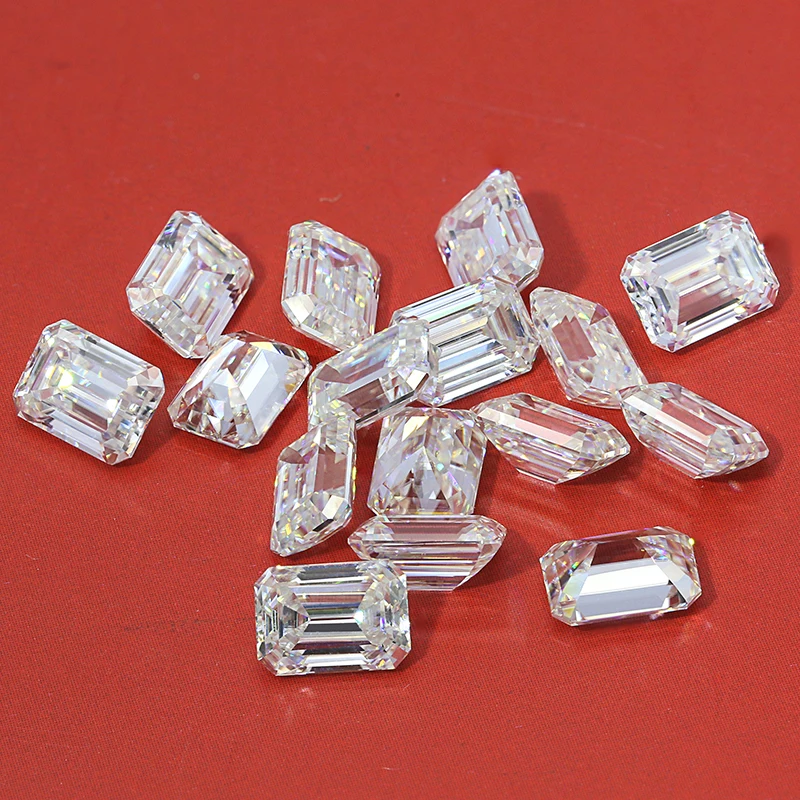  Высококачественный Муассанит с изумрудной огранкой 1ct-10ct DEF vvs для бриллиантовых