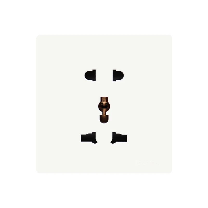 5 Pin Universal Socket PC Panel Flush Type 10A 250V Wall Socket