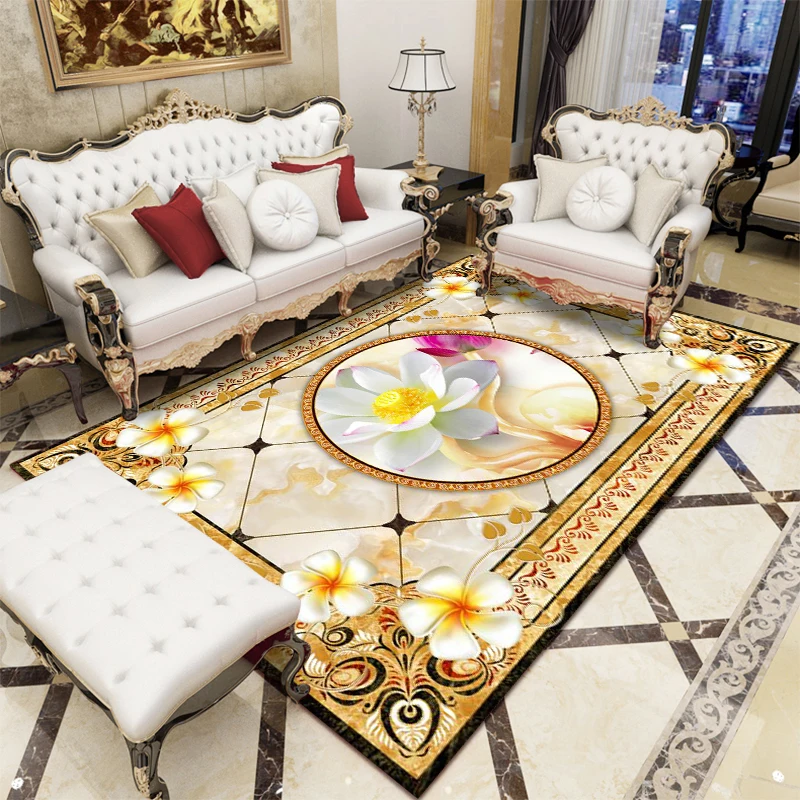 High Quality Hotsale 100% 3D Printed Rug Carpet Washable  Living Room