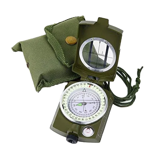Outdoor Survival Compass Multi-functional Metal Zinc Pocket Vehicle Climbing Camping Travel Compass