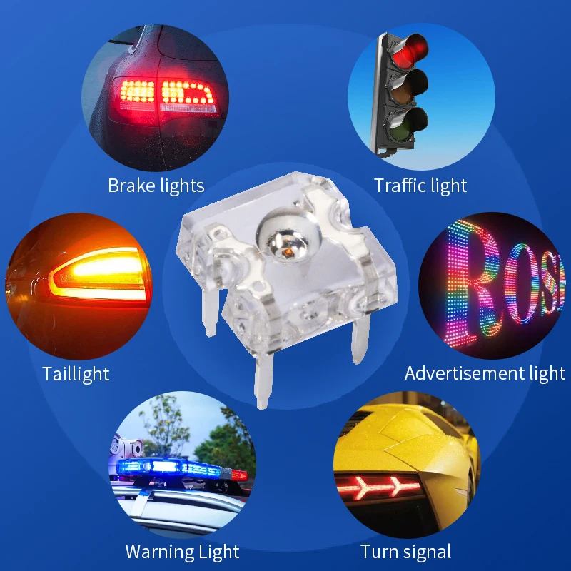 Factory sale led diodes 99% gold wire 3mm super flux led