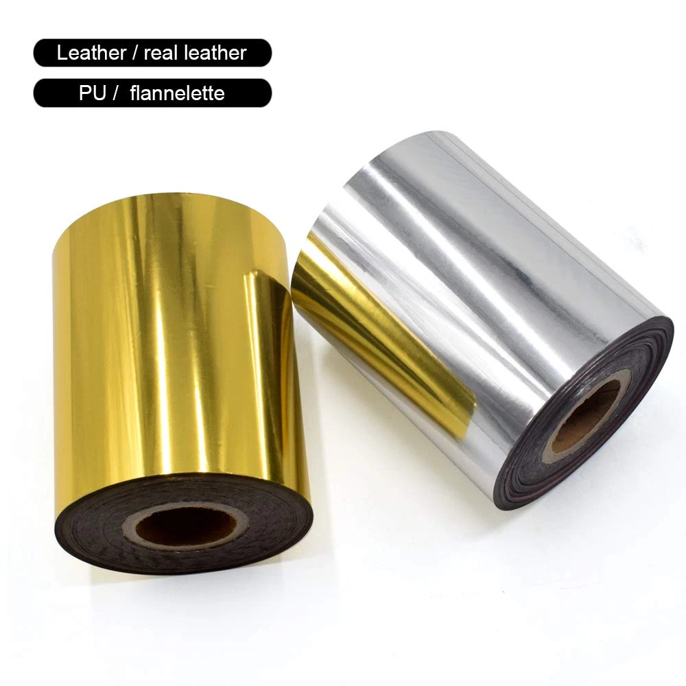 8CM*120M Golden or Silver Color Hot Foil Stamping Paper Suit For Stamp Machine DIY LOGO Economy