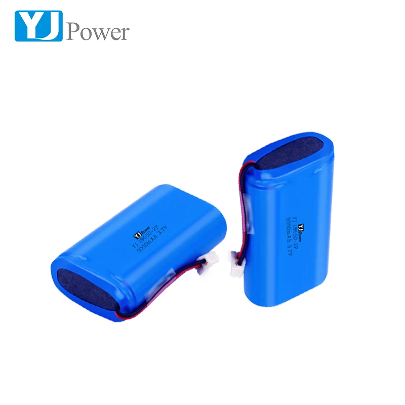 Emergency lighting Battery YJ18650-2P-5000mah Stable performance 3.7V  Li ion Battery Pack