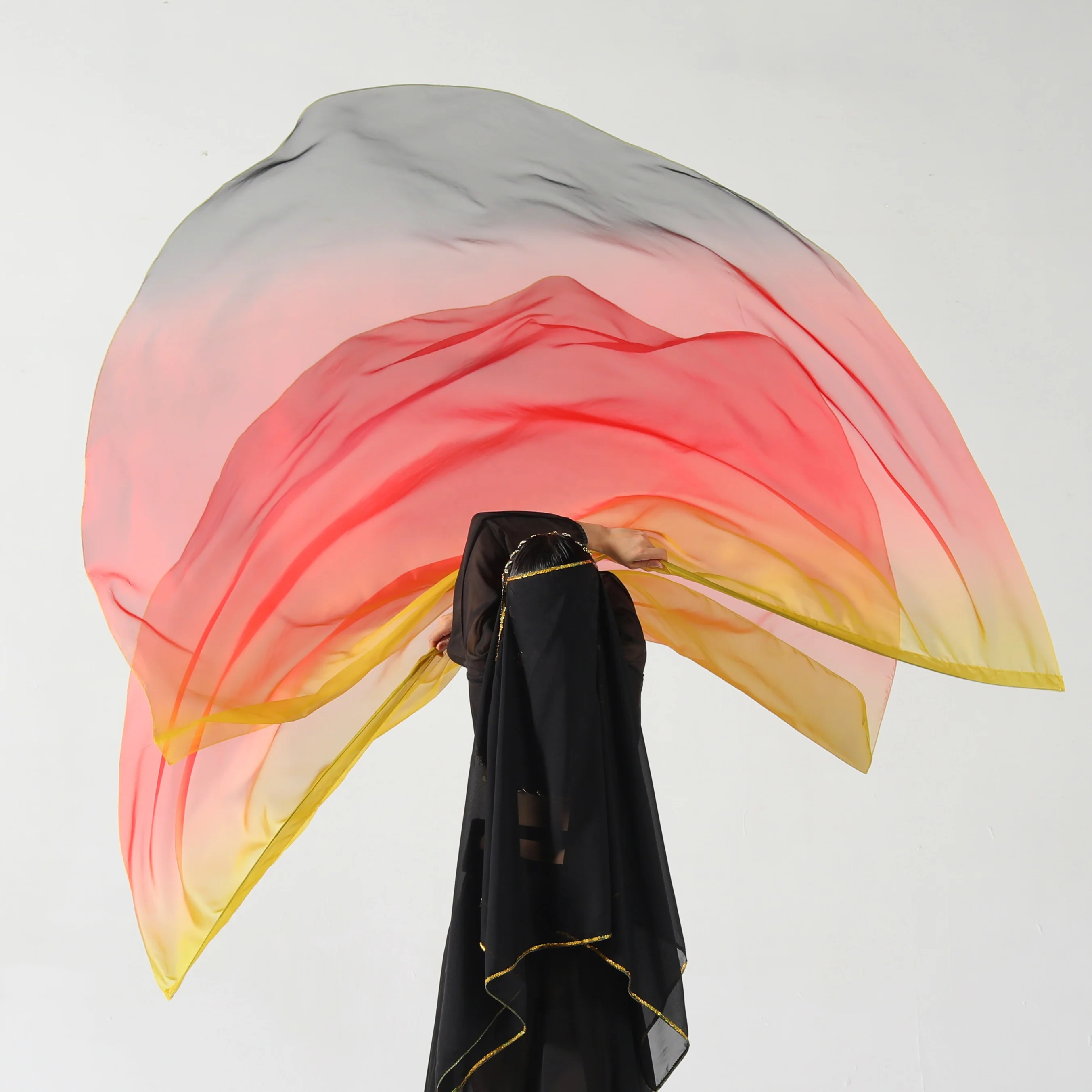 1 Pair Praise Dance Worship Flags Semicircle Worship Angel Wing Flag for Church Dance Banner