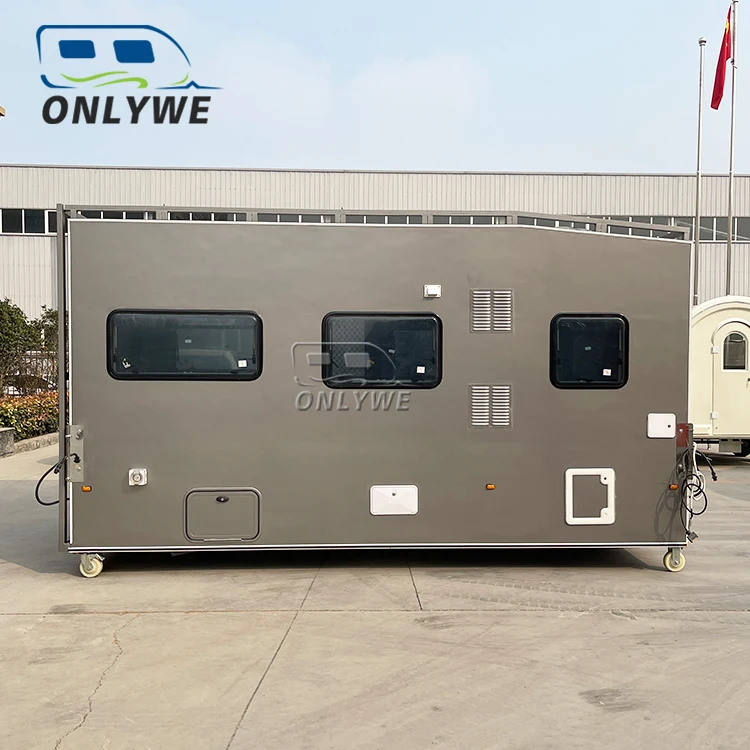 ONLYWE Flatbed Truck Campers Luxury 4x4 Motorhome Expeditions Vehicle Slide In Pick Up Truck Expedition Bed Camper For Sale