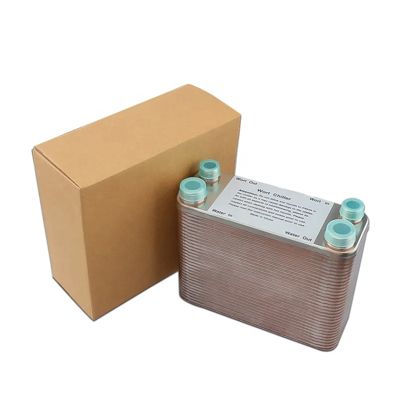 60 пластинчатый охладитель сусла из нержавеющей стали 304 садовый шланг Резьбовая пластина для домашнего пивоварения высокоэффективный теплообменник 3/4 NPT