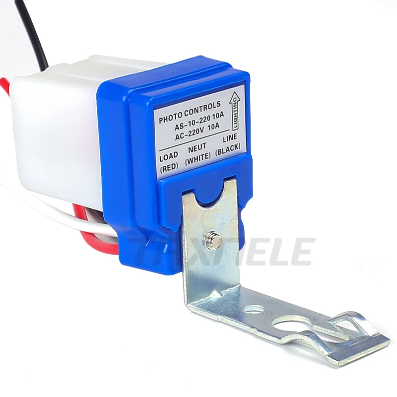 Automatic On Off Photo switch Auto Photocell street Light Switch DC AC 12V 24V 220V 50-60Hz 10A Photo Control Sensor Switch