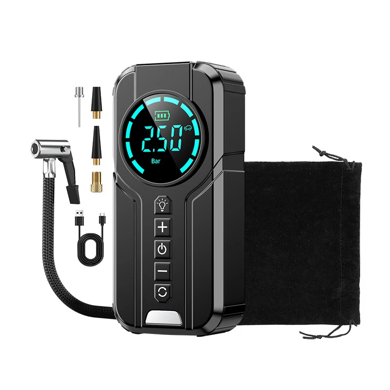 Беспроводной цифровой автоматический портативный мини беспроводной воздушный насос автомобильный компрессор для шин