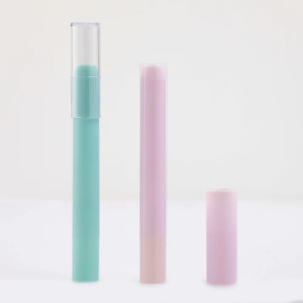 Double headed highlighter stick tubes custom logo portable makeup eyeshadow stick pen with sponge