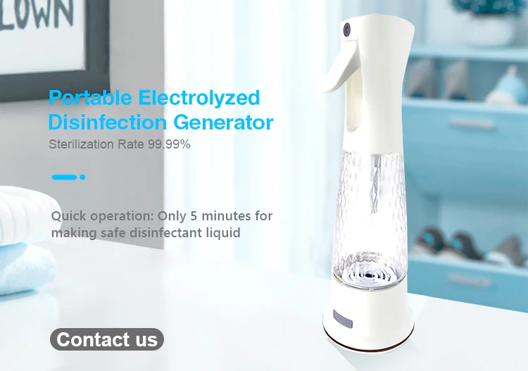 Portable 5 Min Hypochlorite Disinfection Water Generator No Need Salt Water Making Machine