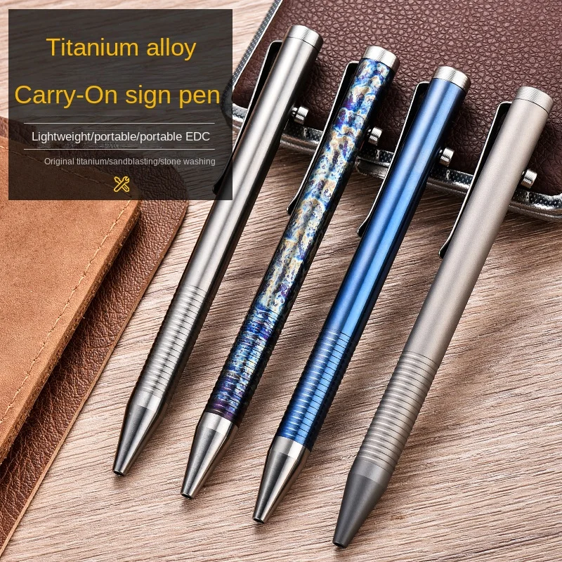new 2024 titanium alloy tactical pen Multifunctional bolt Signature pen carry-on high-end Signature pen
