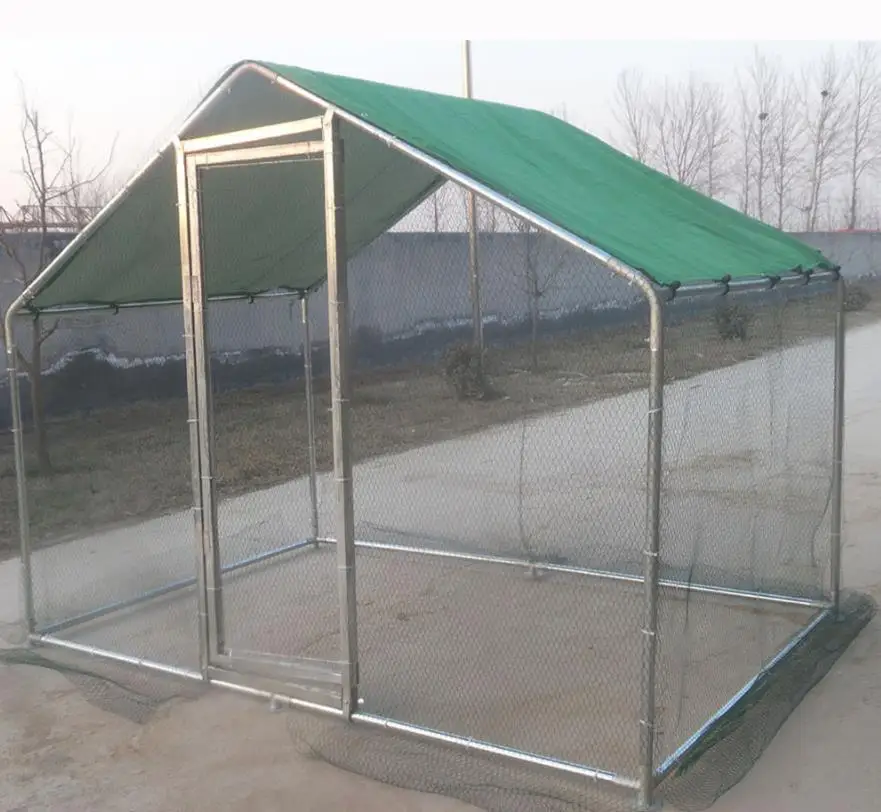 Металл DIY Walk-in курятник/курятник с фиолетовым водонепроницаемым покрытием 10x6 5