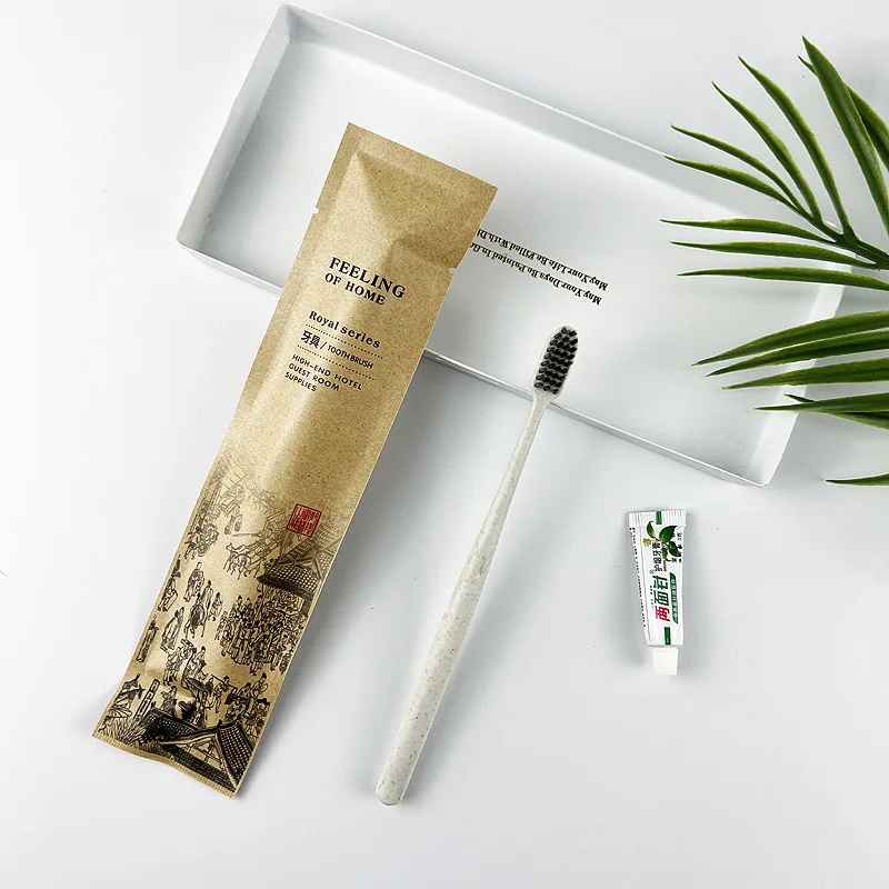 Hotel Toothbrush Kit Travel Disposable Toothbrush with Toothpaste