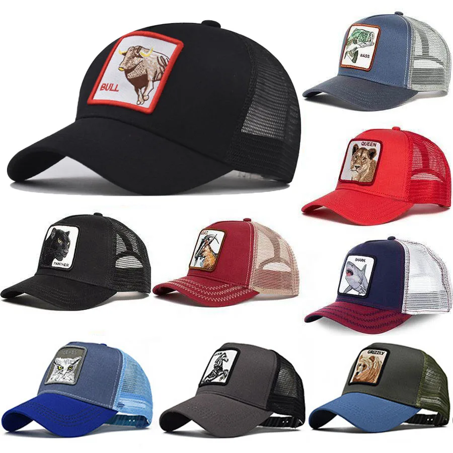Wholesale Fashion Animal Bull Hat, Anime Cartoon 5 Panel Mesh Trucker Hat With Embroidered Baseball Cap For Man