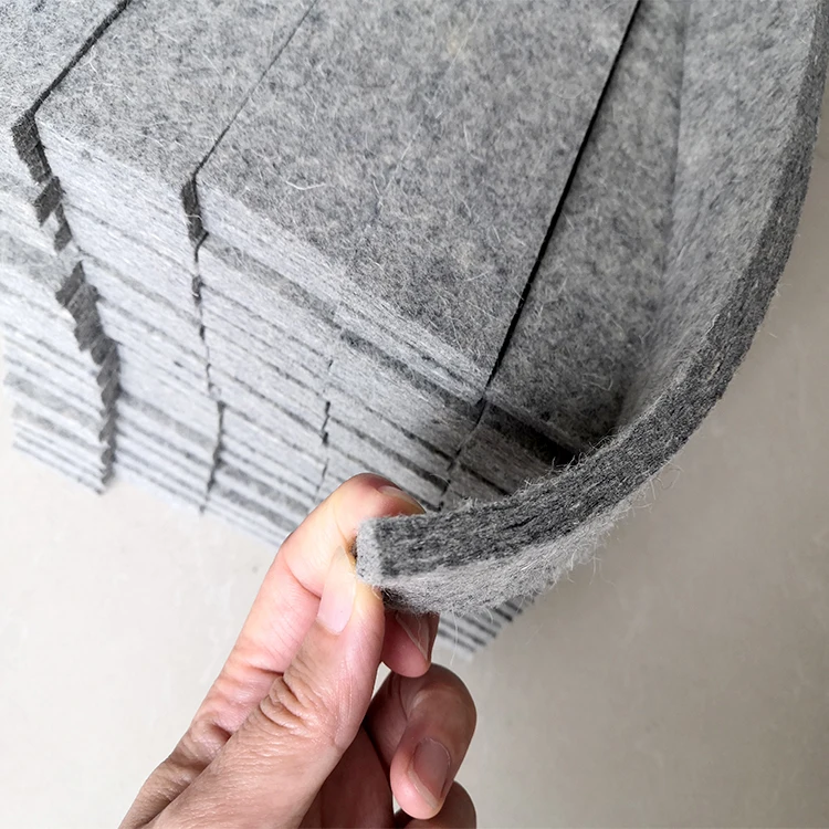 
High temperature squeegee felt buffer seal strips 