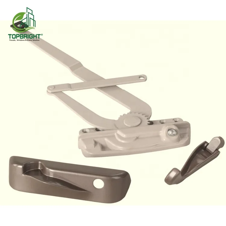 Topbright aluminum crank window soundproof adjustable angle exterior balcony glass windows