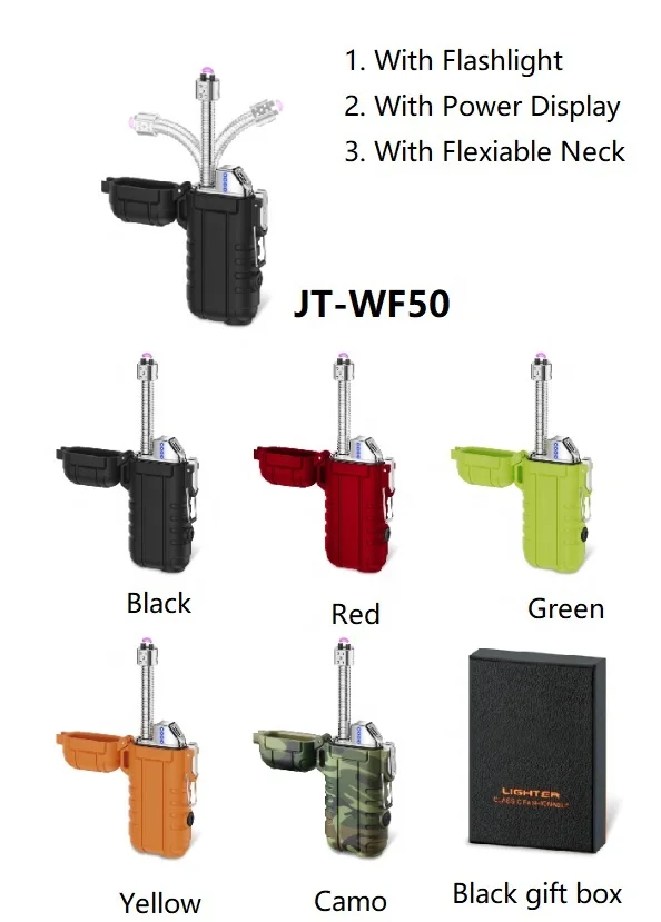 NEW Waterproof Flameless Electric Type-C Rechargeable Windproof Arc Plasma Lighters with Emergency Whistle for Outdoor, Camping