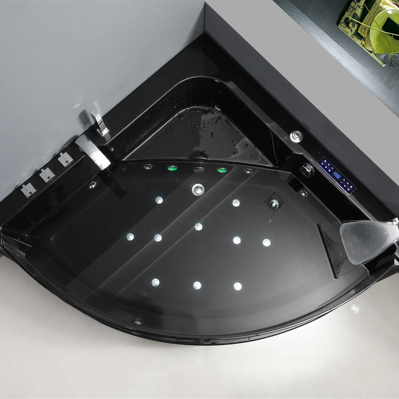 
New design hot sale luxury black glass big massage acrylic whirlpool bath tubs bathtubs for adult 