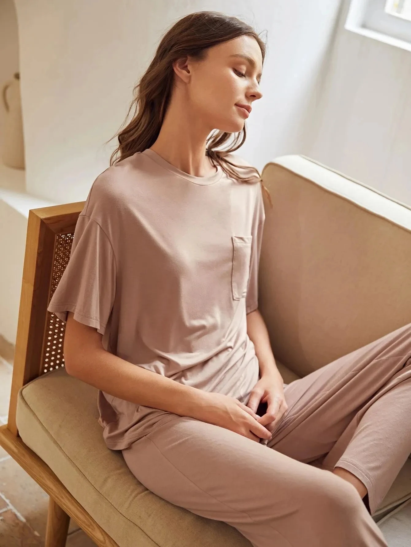 Customized Wholesale Hot Sale Bamboo Pajamas for Women Set Long Soft Sleepwear Pajamas Set for Home