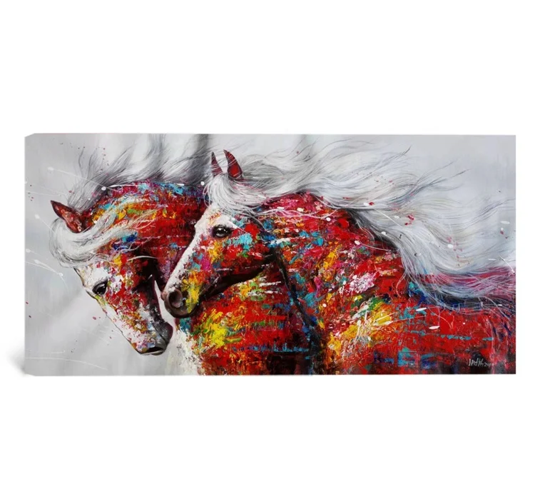 horse original 100% handmade high quality pop art oil painting artwork on canvas