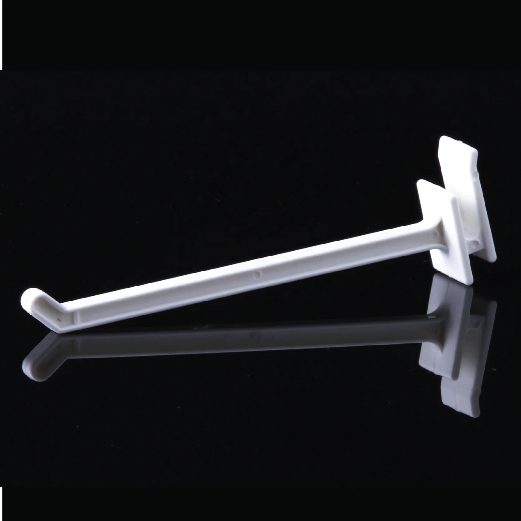 High Quality ABS/GFN/PS Black/White/Pink/Transparent 4inch Plastic Hanging Display Pegboard Hook For Slatwall Stores Supermarket