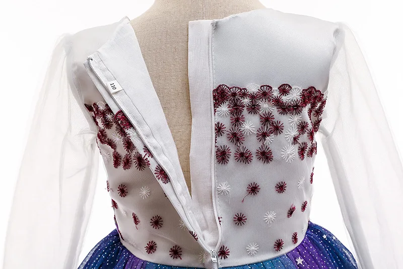 2022 Christmas New Long Sleeve Net Yarn Teen Girl Flower Wedding Dress